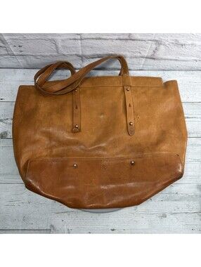 Il Bisonte Brown Leather Adjustable Strape Tote Bag Made in Italy